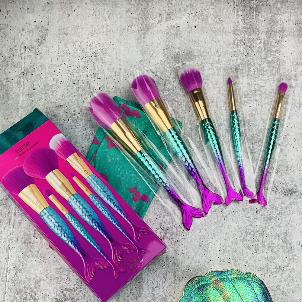 Tarte 5 Pc Minutes To Mermaid High Performance Brush Limited Edition Gift Set